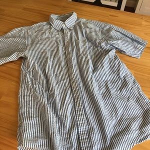 LL Bean seersucker short sleeve shirt